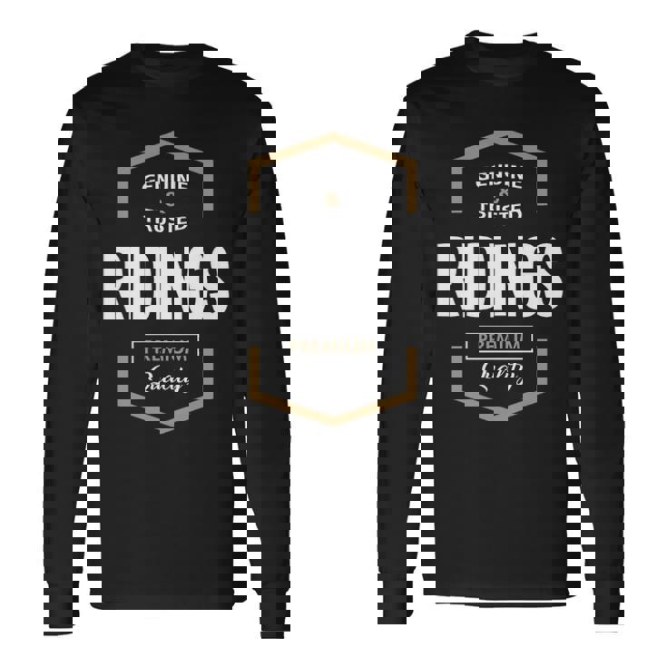Ridings Name Ridings Premium Quality Long Sleeve T-Shirt Gifts ideas