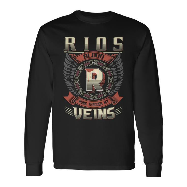 Rios Blood Run Through My Veins Name V5 Long Sleeve T-Shirt