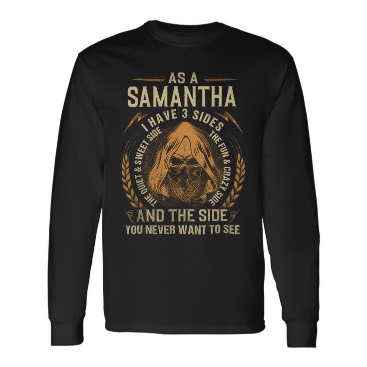 Samantha Name Shirt Samantha Name V4 Long Sleeve T-Shirt