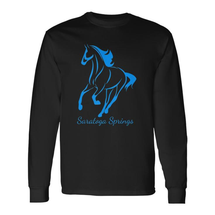 Saratoga Springs Upstate New York Horse Racing Long Sleeve T-Shirt T-Shirt