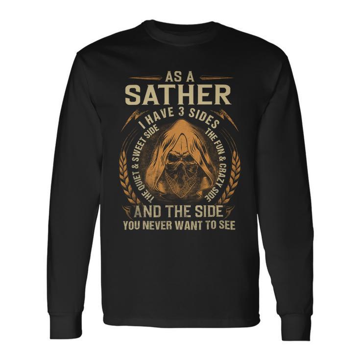 Sather Name Shirt Sather Name V2 Long Sleeve T-Shirt