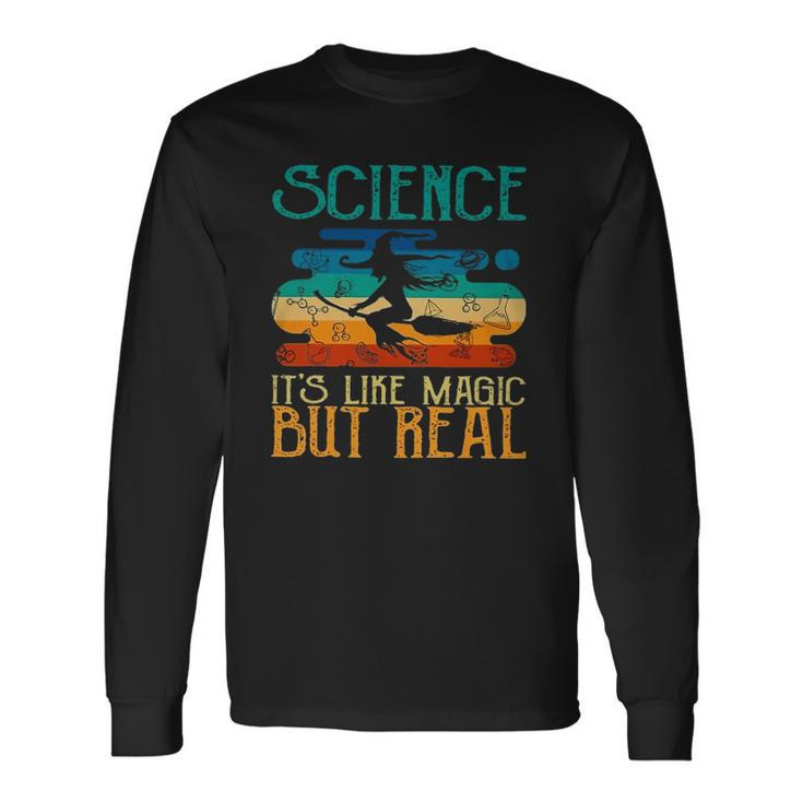 Science Its Like Magic But Real Vintage Retro Long Sleeve T-Shirt T-Shirt