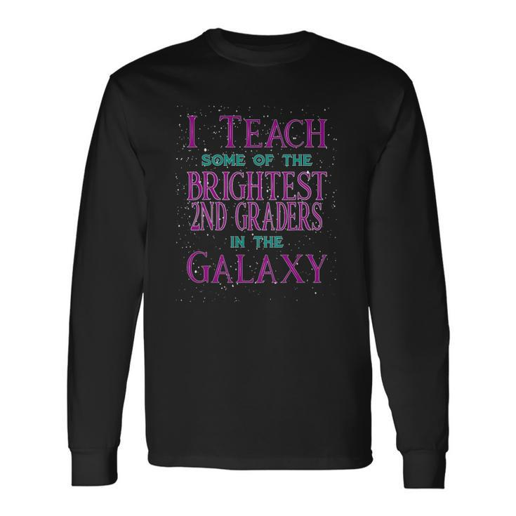 Second Grade Teacher Space Galaxy Themed Long Sleeve T-Shirt T-Shirt