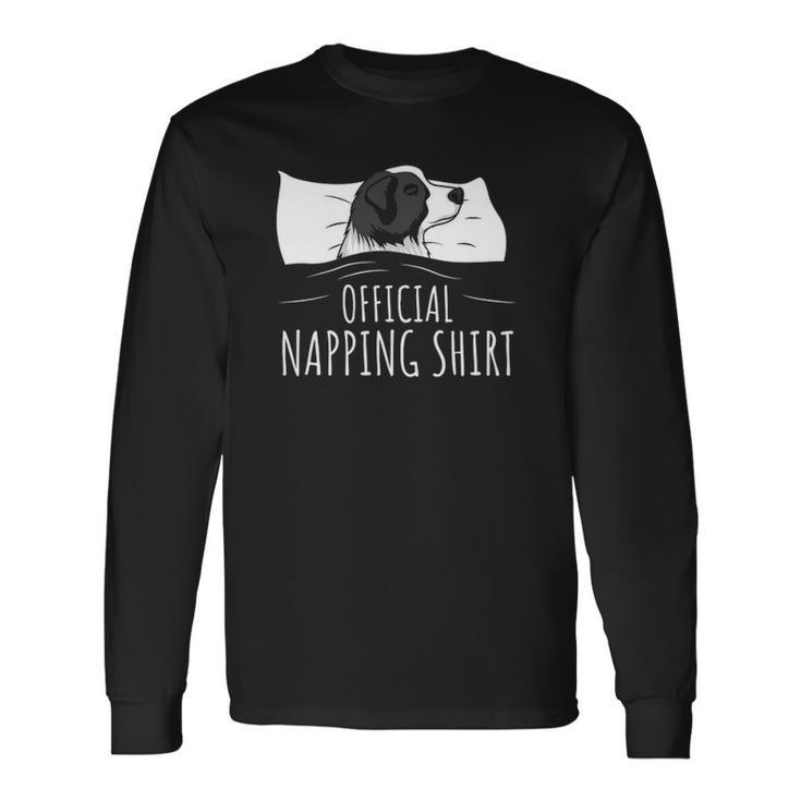 Sleeping Border Collie Official Napping Long Sleeve T-Shirt T-Shirt