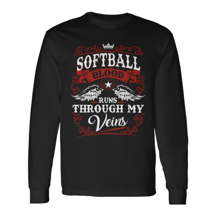 Softball Name Shirt Softball Name Long Sleeve T-Shirt