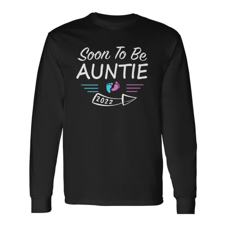 Soon To Be Auntie Est2022 Pregnancy Announcement Long Sleeve T-Shirt T-Shirt