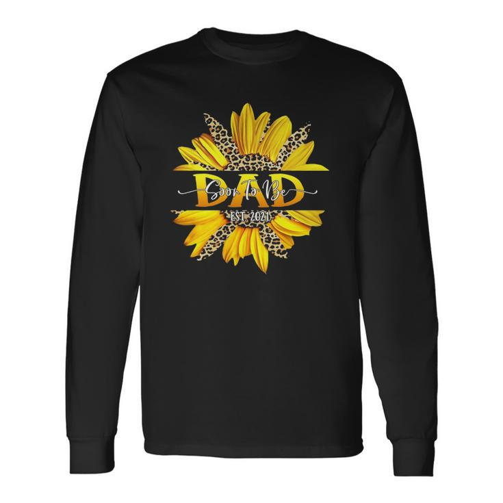 Soon To Be Dad 2021 Leopard Print First Time Dad Father Day Long Sleeve T-Shirt T-Shirt