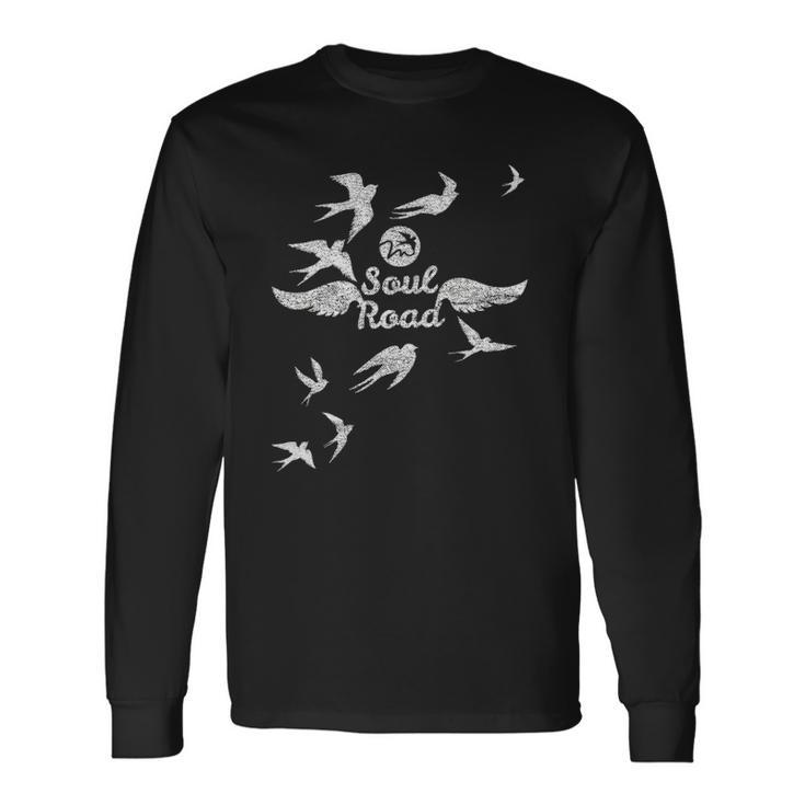 Soul Road With Flying Birds Long Sleeve T-Shirt T-Shirt