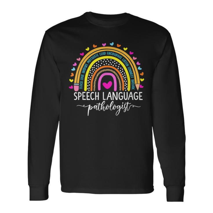 Speech Language Pathologist Rainbow Speech Therapy Slp V2 Long Sleeve T-Shirt T-Shirt