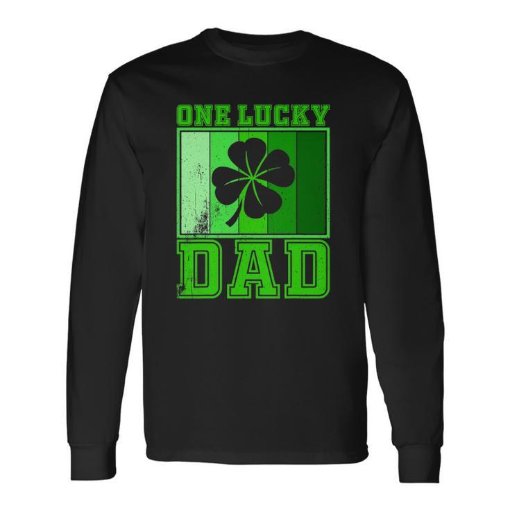 St Patricks Day One Lucky Dad Vintage Father Long Sleeve T-Shirt T-Shirt