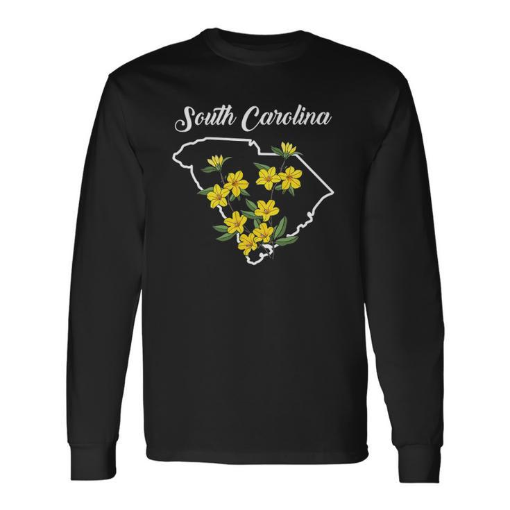 State Of Rhode Island Flower Yellow Jessamine Long Sleeve T-Shirt T-Shirt