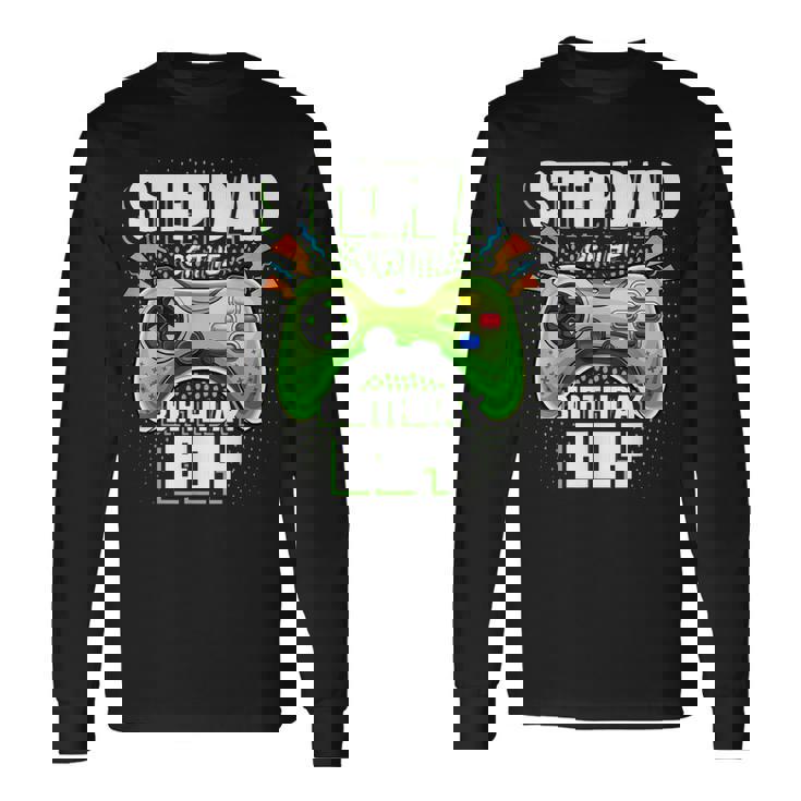 Stepdad Of The Birthday Boy Matching Video Game Party Long Sleeve T-Shirt