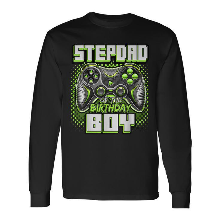 Stepdad Of The Birthday Boy Matching Video Game Party V2 Long Sleeve T-Shirt