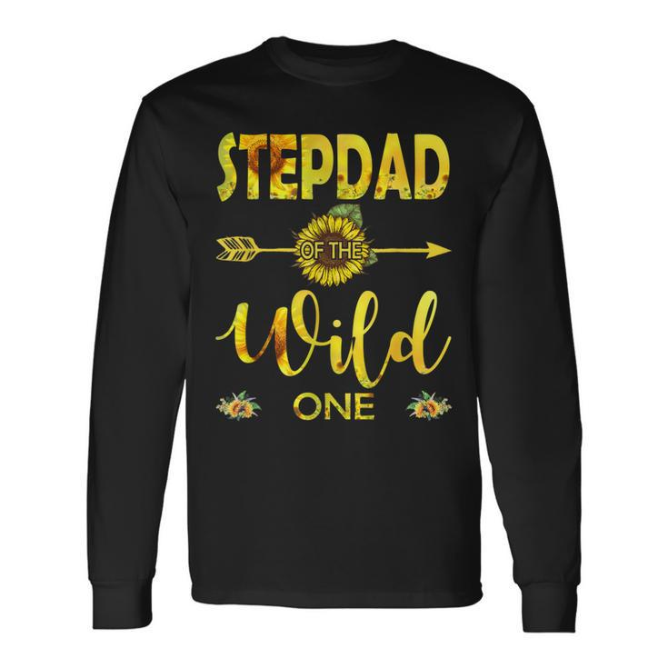 Stepdad Of The Wild One-1St Birthday Sunflower Outfit Long Sleeve T-Shirt