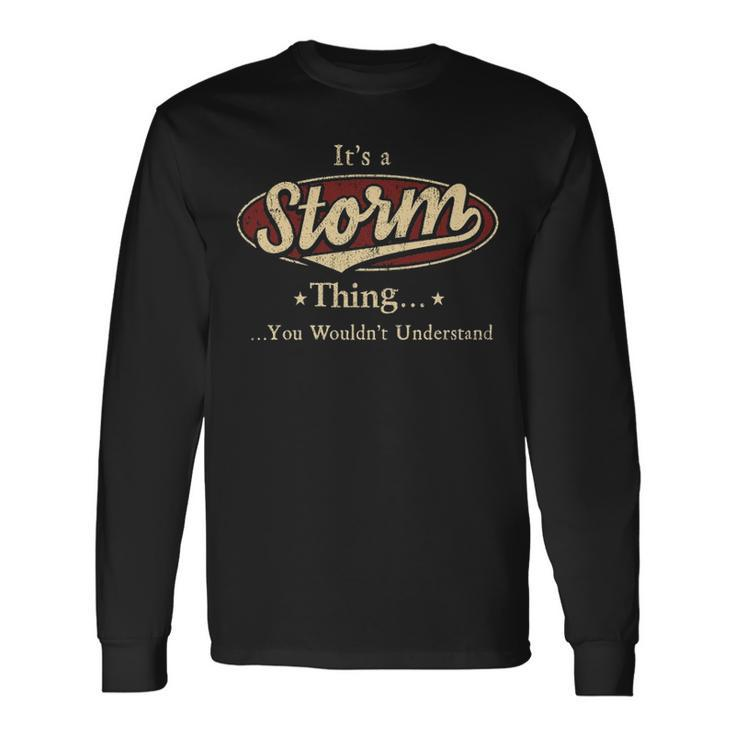 Storm Shirt Personalized Name Shirt Name Print Shirts Shirts With Name Storm Long Sleeve T-Shirt