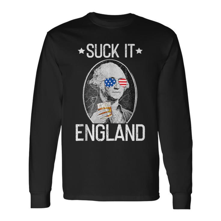 Suck It England 4Th Of July George Washington 1776 Long Sleeve T-Shirt