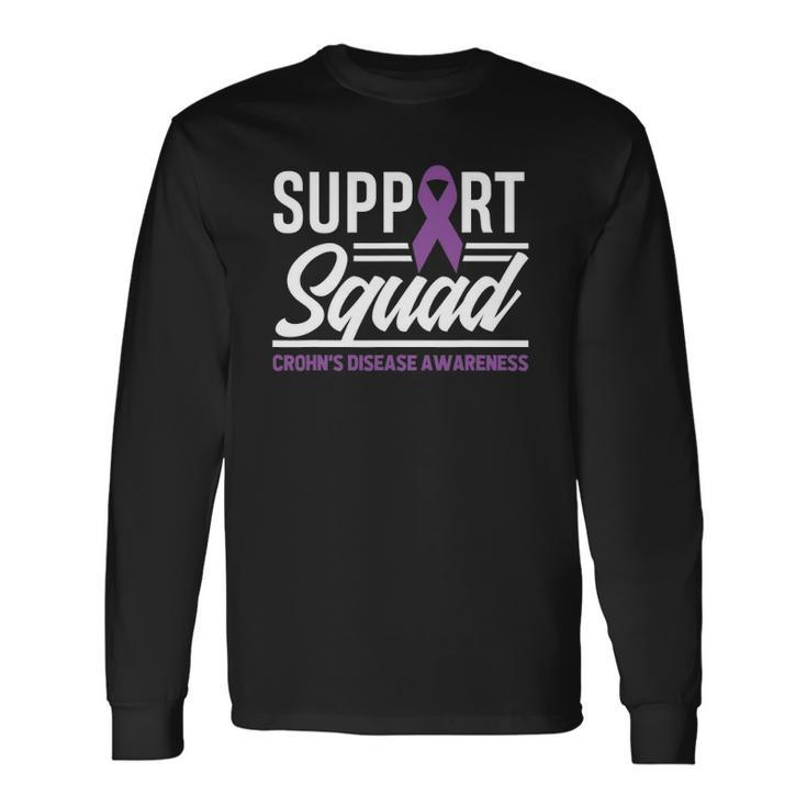Support Squad Crohns Disease Warrior Crohns Awareness Long Sleeve T-Shirt T-Shirt