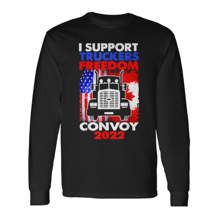 I Support Truckers Freedom Convoy 2022 V3 Long Sleeve T-Shirt Gifts ideas