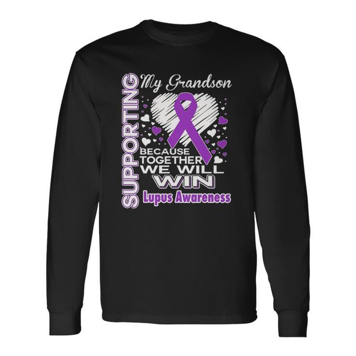 Supporting My Grandson Lupus Awareness Long Sleeve T-Shirt T-Shirt