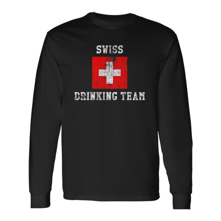 Swiss Drinking Team National Pride Long Sleeve T-Shirt T-Shirt