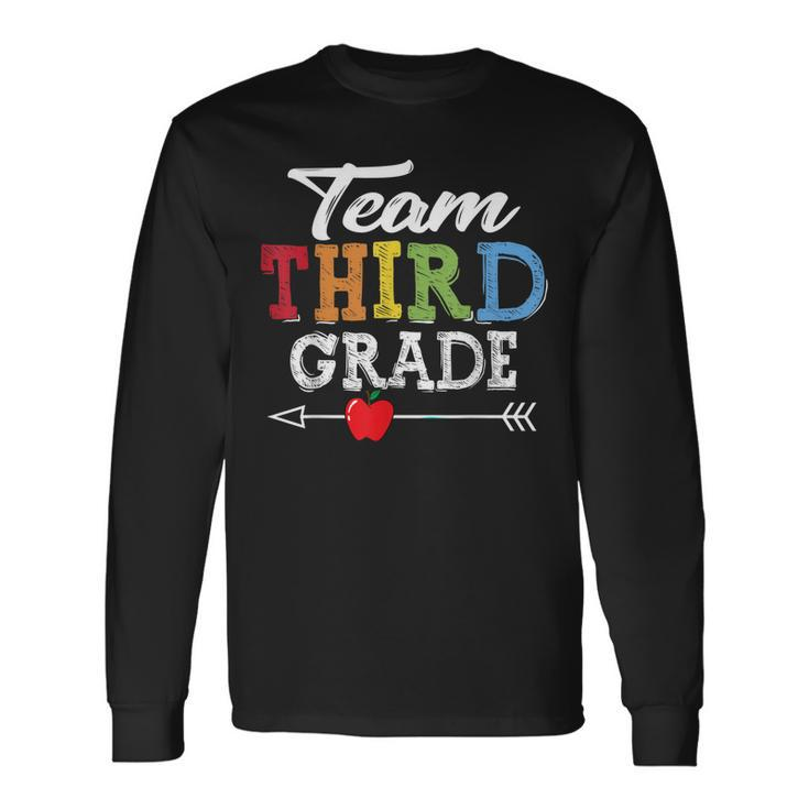 Team Third Grade Squad First Day Of School Teacher Long Sleeve T-Shirt