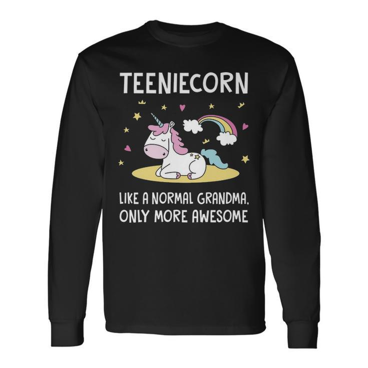 Teenie Grandma Teenie Unicorn Long Sleeve T-Shirt