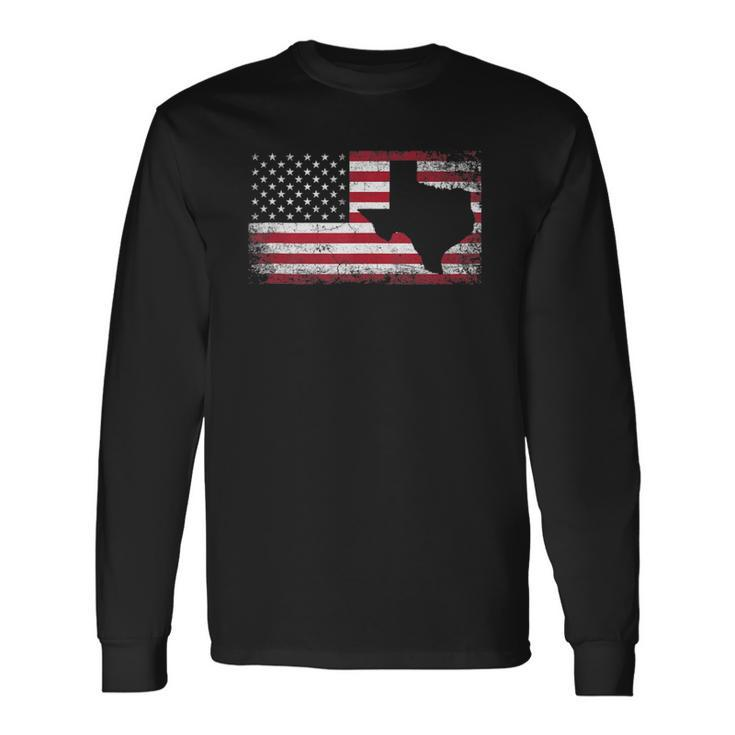 Texas 4Th Of July American Flag Usa Patriotic Long Sleeve T-Shirt T-Shirt