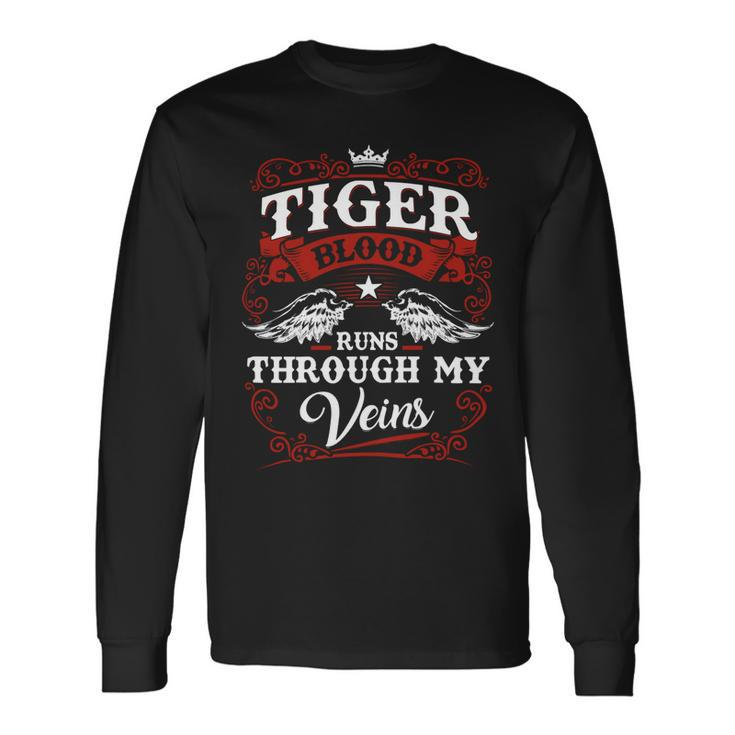 Tiger Name Shirt Tiger Name V2 Long Sleeve T-Shirt