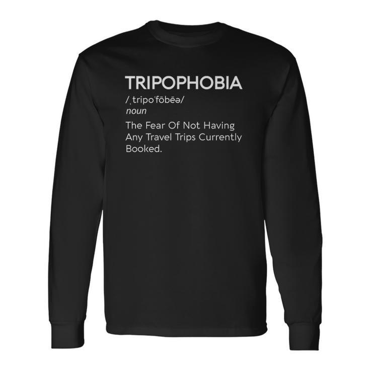 Tripophobia Travel Trips Booked Vacation Plane World Long Sleeve T-Shirt T-Shirt