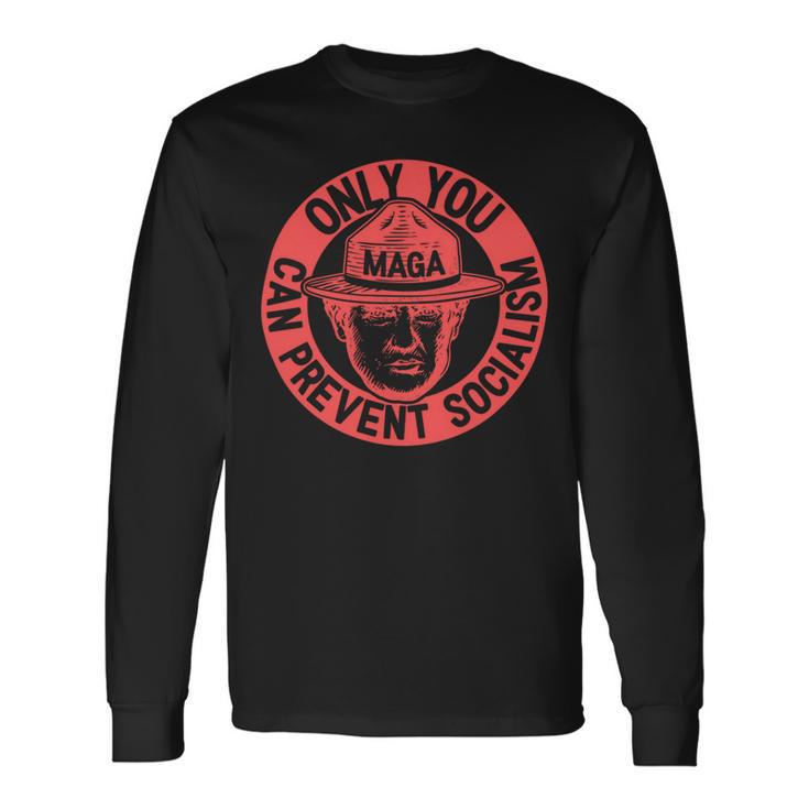 Ultra Maga 2024  Only You Can Prevent Socialism  We The People 1776  2022  Red Unisex Long Sleeve