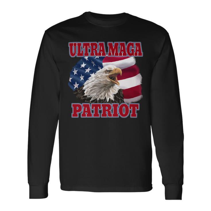 Ultra Maga Patriot American Eagle Us Flag Unisex Long Sleeve Gifts ideas