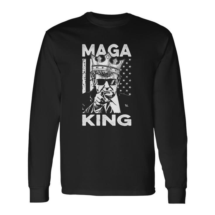 Ultra Maga Us Flag Donald Trump The Great Maga King Long Sleeve T-Shirt T-Shirt