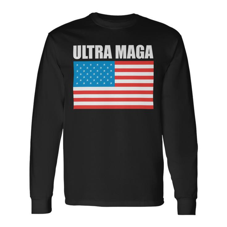 Ultra Maga Us Flag Long Sleeve T-Shirt