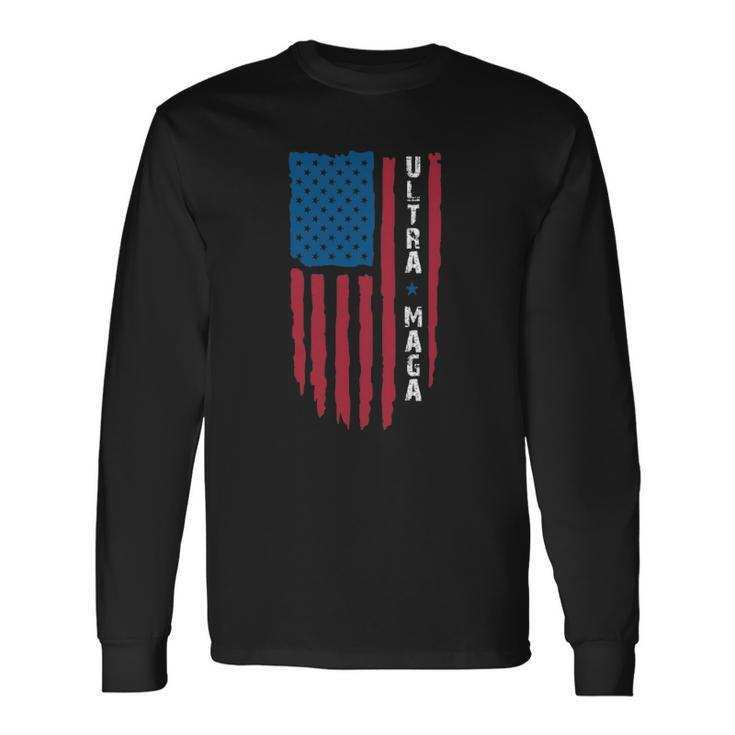 Ultra Mega Patriotic Trump Republicans Usa Flag Apparel Tee Long Sleeve T-Shirt T-Shirt