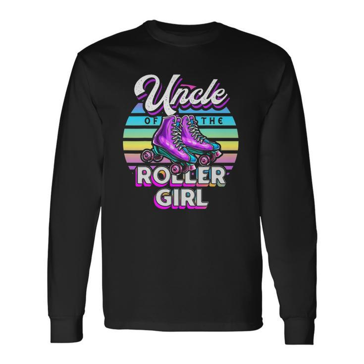 Uncle Of Roller Girl Roller Skating Birthday Matching Long Sleeve T-Shirt T-Shirt