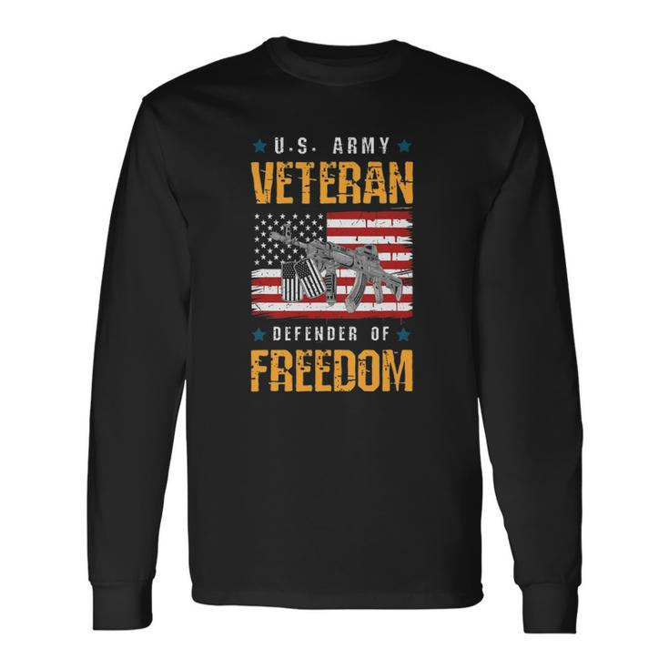 Us Veteran Defender Of Freedom Veterans Day Long Sleeve T-Shirt T-Shirt