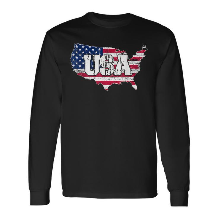 Usa American Flag United States Of America 4Th Of July Long Sleeve T-Shirt T-Shirt