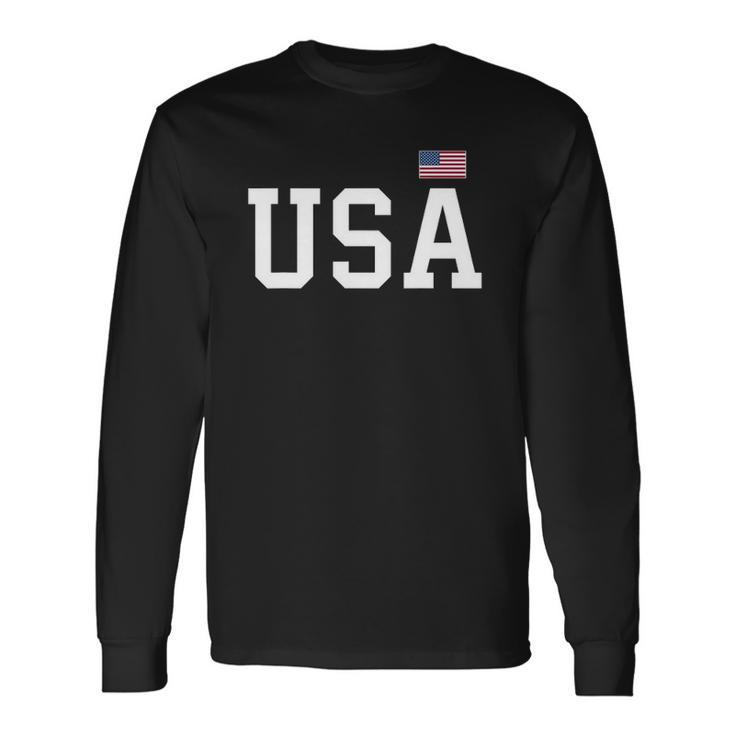 Usa Patriotic American Flag 4Th Of July Long Sleeve T-Shirt T-Shirt Gifts ideas