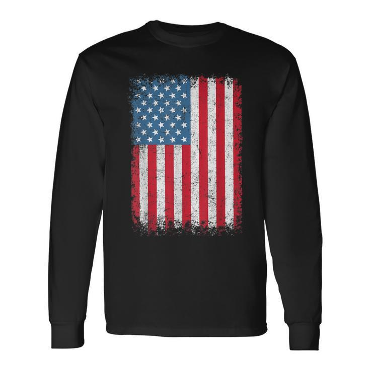 Usa Patriotic American Flag For Boys Girls Us Long Sleeve T-Shirt T-Shirt