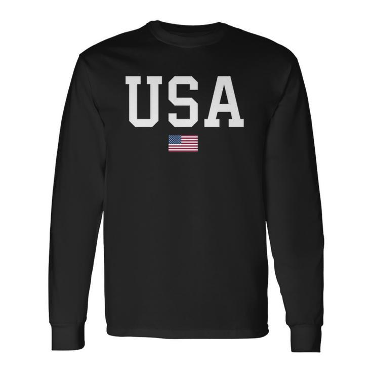 Usa Patriotic American Flag July 4Th Long Sleeve T-Shirt T-Shirt
