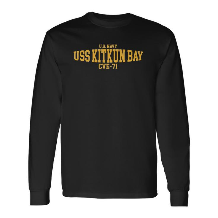 Uss Kitkun Bay Cve 71 Us Navy Long Sleeve T-Shirt T-Shirt