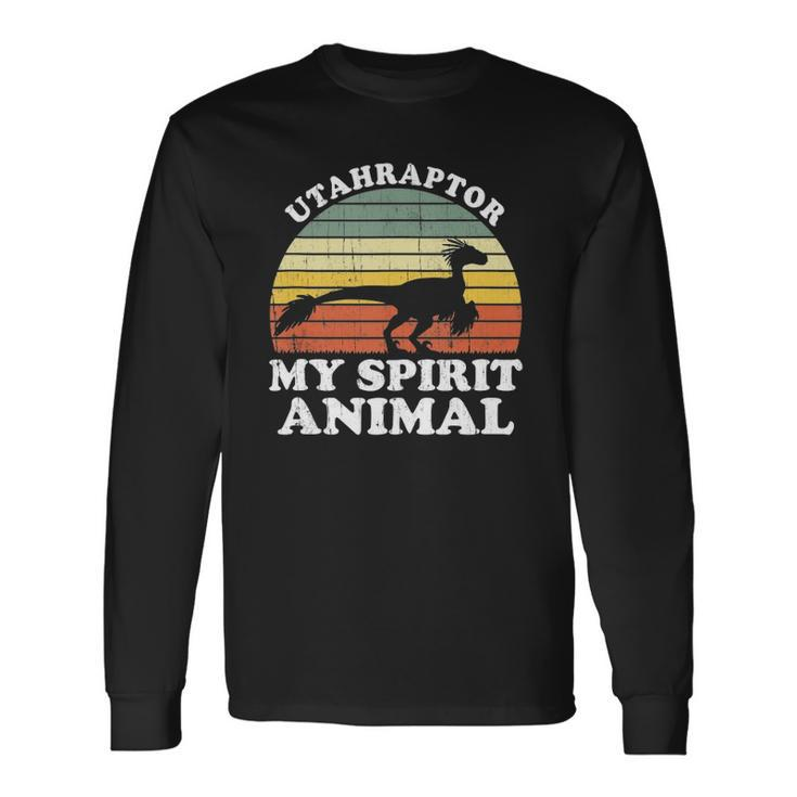 Utahraptor Dinosaur Spirit Animal Paleontologist Long Sleeve T-Shirt T-Shirt Gifts ideas