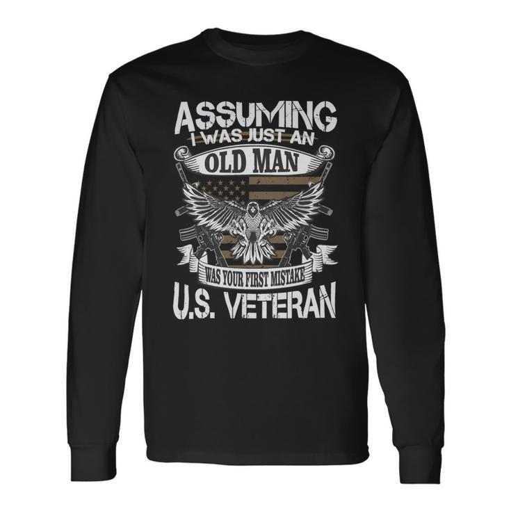 Veteran Us Veteran Respect Solider463 Navy Soldier Army Military Long Sleeve T-Shirt
