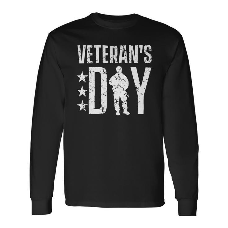 Veteran Veteran Veterans 73 Navy Soldier Army Military Long Sleeve T-Shirt Gifts ideas