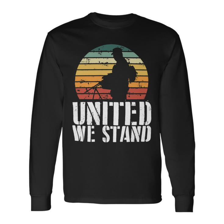 Veteran Veterans Day United We Stand Military Soldier Silhouette 323 Navy Soldier Army Military Long Sleeve T-Shirt