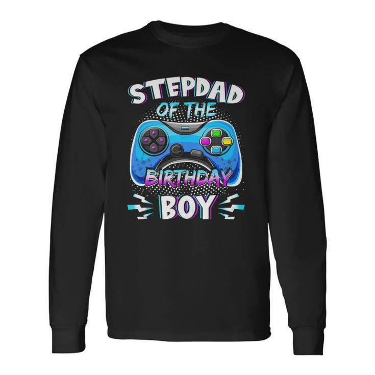 Video Game Birthday Party Stepdad Of The Bday Boy Matching Long Sleeve T-Shirt T-Shirt