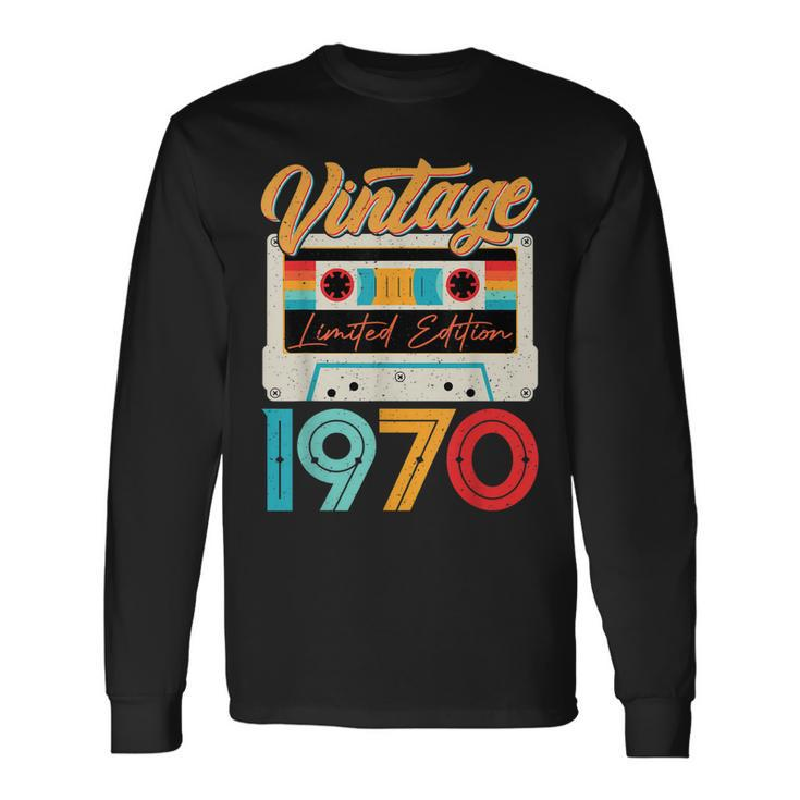Vintage 1970 Awesome 52 Years Old Retro 52Nd Birthday Bday Long Sleeve T-Shirt