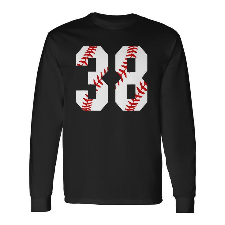 Vintage Baseball 38 Jersey Baseball Number 38 Player Long Sleeve T-Shirt T-Shirt