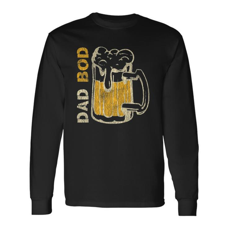 Vintage Its Not A Dad Bod Its Father Dad Figure Drinking Long Sleeve T-Shirt T-Shirt