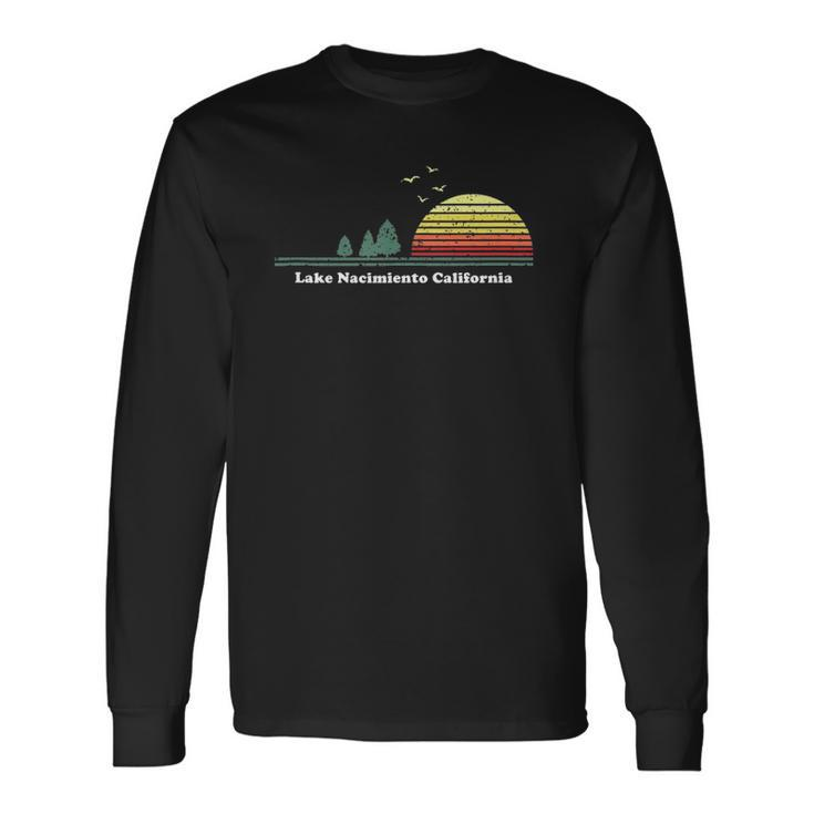 Vintage Lake Nacimiento California Sunset Souvenir Print Long Sleeve T-Shirt T-Shirt
